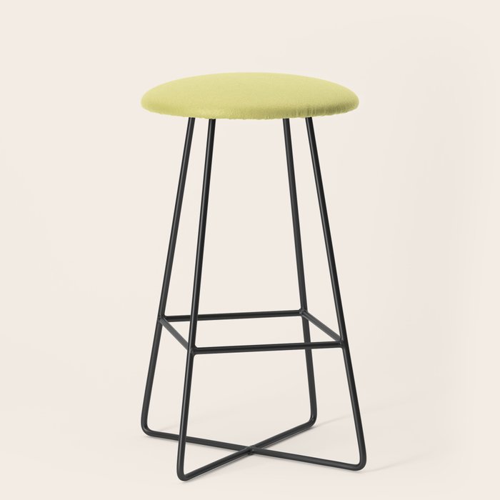Linden Lemongrass Yellow-Green Solid Color Stool Gallery Image 1