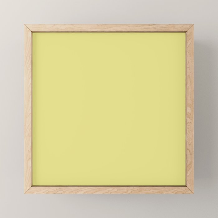 Linden Lemongrass Yellow-Green Solid Color Mini Art Print Gallery Image 1