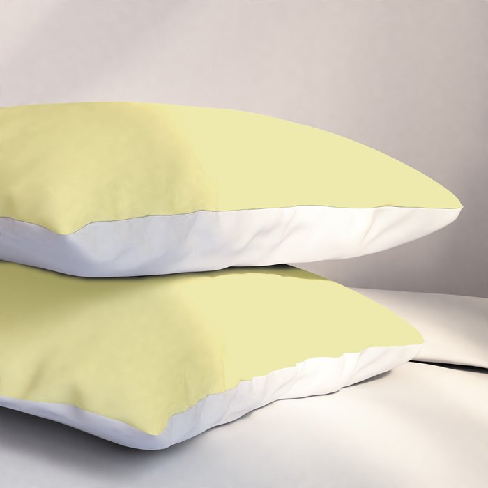 Linden Lemongrass Yellow-Green Solid Color Pillow Sham Gallery Image 3