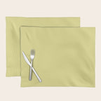 Linden Lemongrass Yellow-Green Solid Color Placemat Gallery Image 1