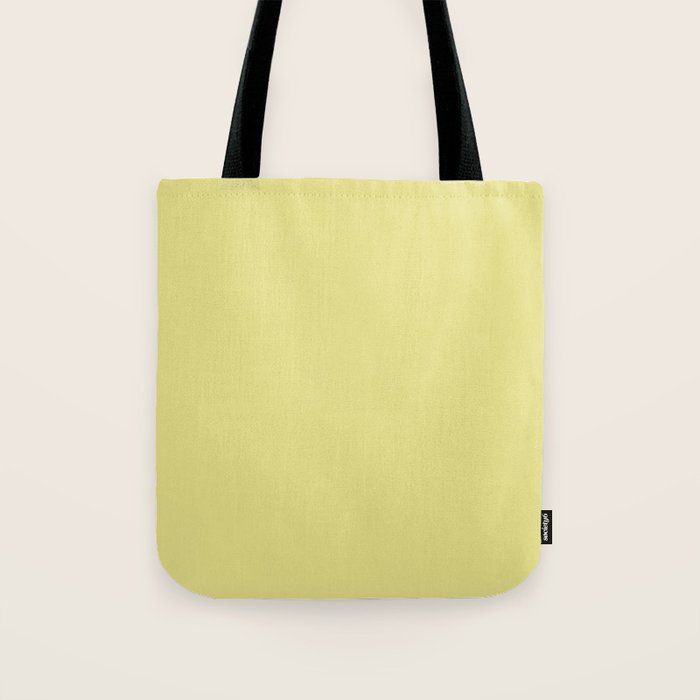 Linden Lemongrass Yellow-Green Solid Color Tote Bag Gallery Image 1