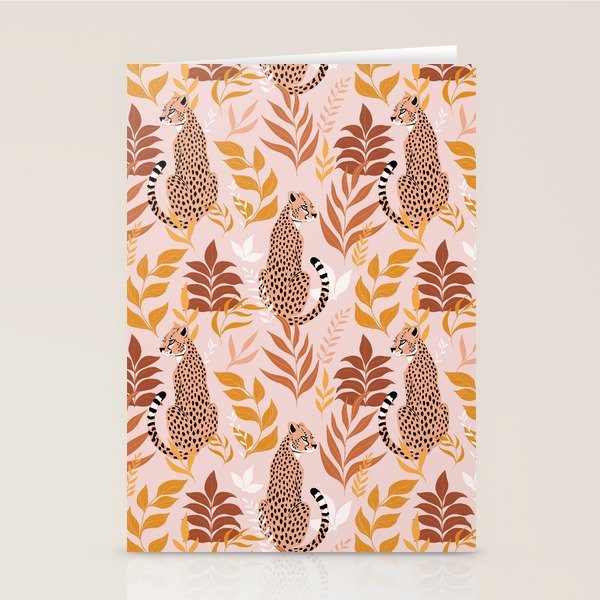 Summer Cheetah Pattern I - Terracotta  Stationery Card Gallery Image 2