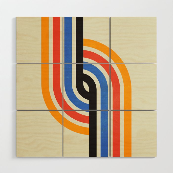 Bauhaus Tracks Wood Wall Art Gallery Image 1