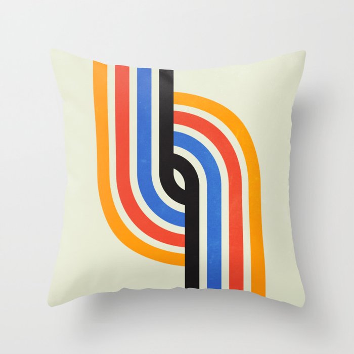 Bauhaus Tracks Throw Pillow Gallery Image 1