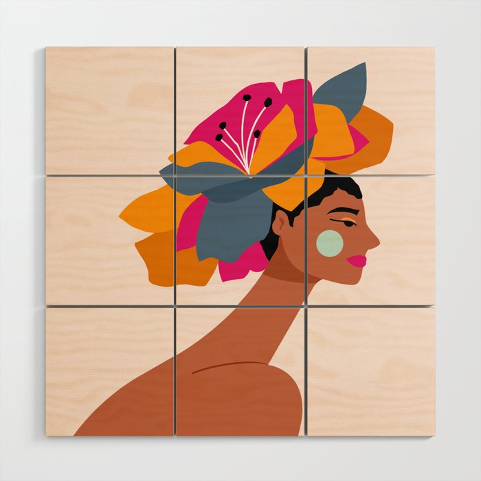 Flower Girl Wood Wall Art Gallery Image 1