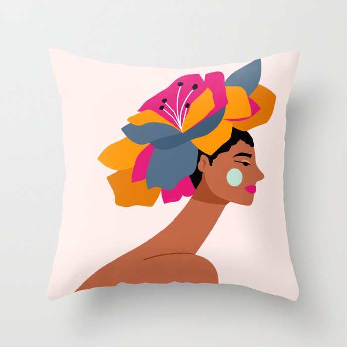 Flower Girl Throw Pillow Gallery Image 6