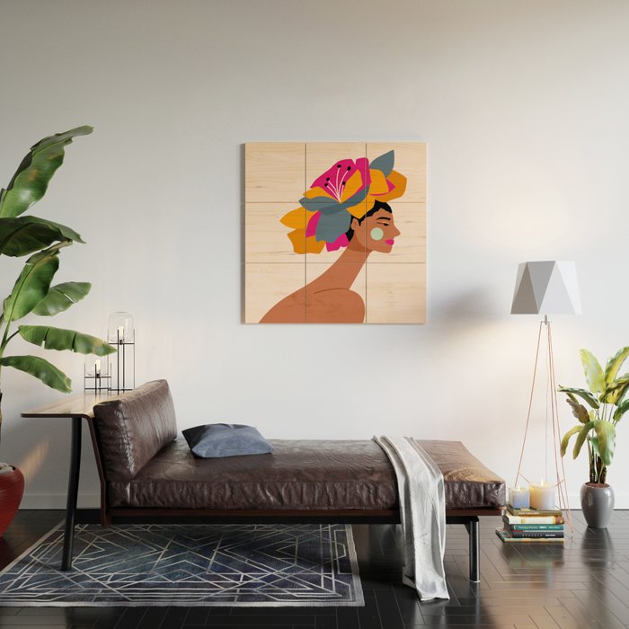 Flower Girl Wood Wall Art Gallery Image 2