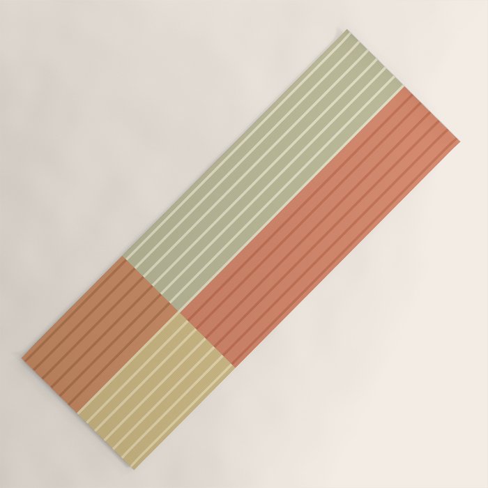 Color Block Line Abstract XLVII Yoga Mat Gallery Image 1