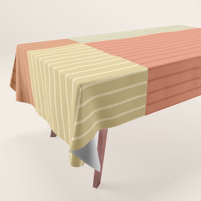 Color Block Line Abstract XLVII Tablecloth Gallery Image 1
