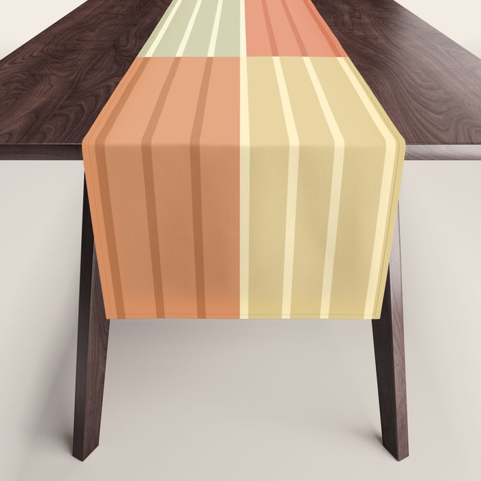 Color Block Line Abstract XLVII Table Runner Gallery Image 1