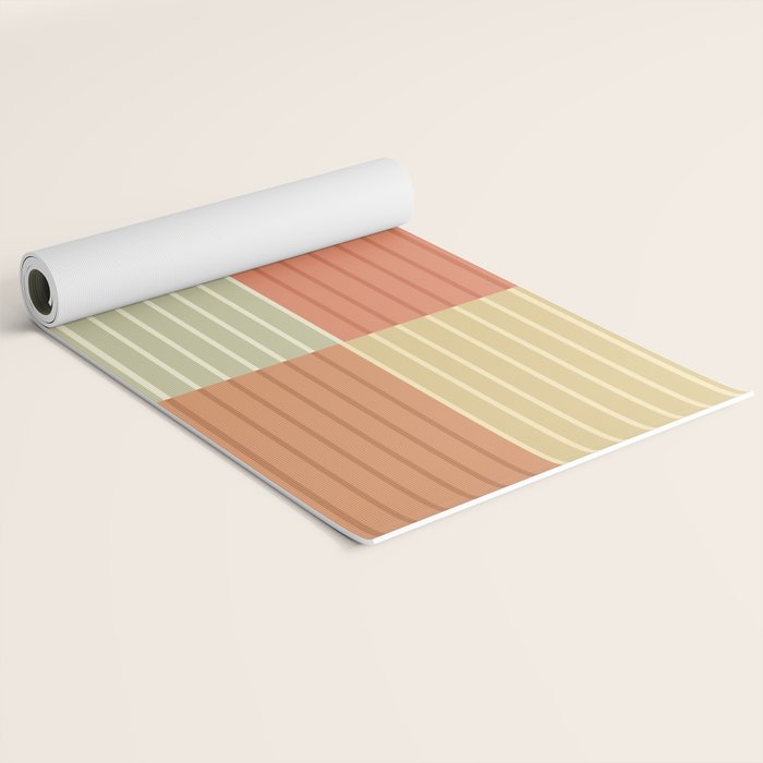 Color Block Line Abstract XLVII Yoga Mat Gallery Image 2