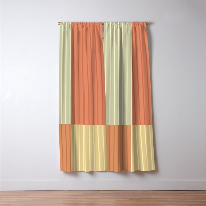 Color Block Line Abstract XLVII Window Curtain Gallery Image 3