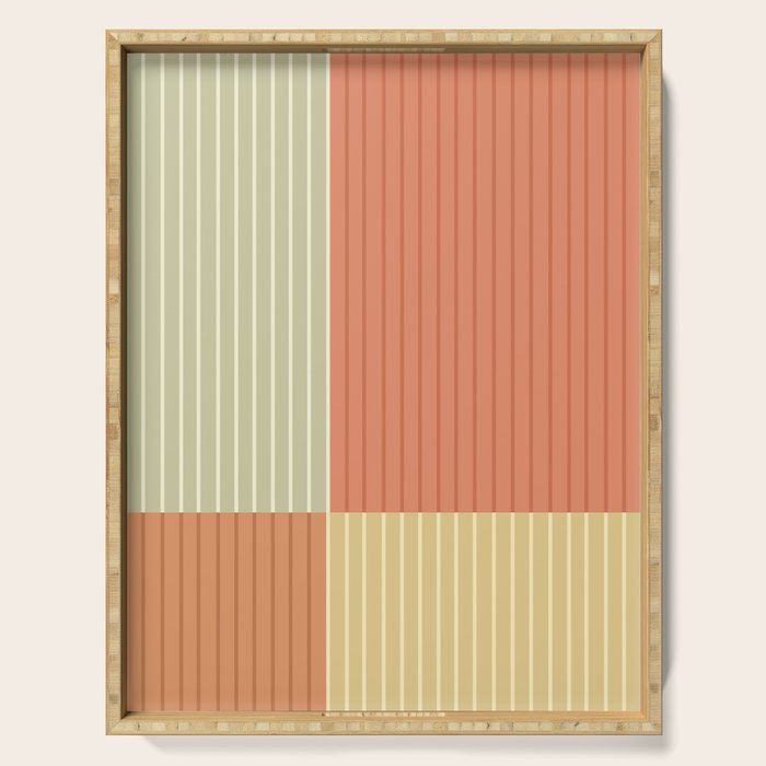 Color Block Line Abstract XLVII Serving Tray Gallery Image 1