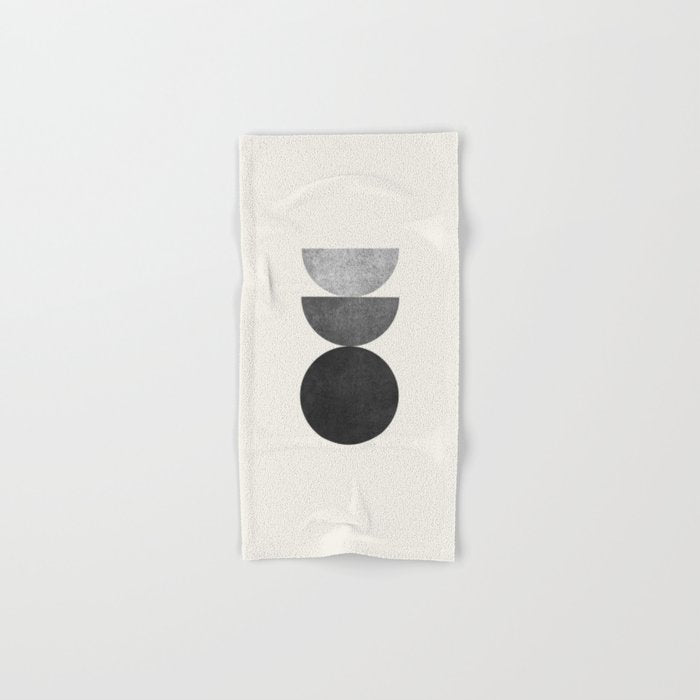 Woodblock black and white Mid century modern Towels Gallery Image 1