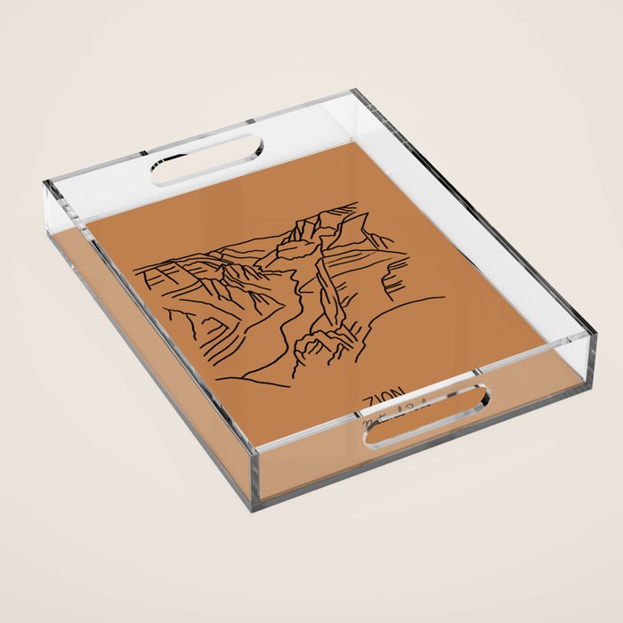 Zion National Park Acrylic Tray Gallery Image 1