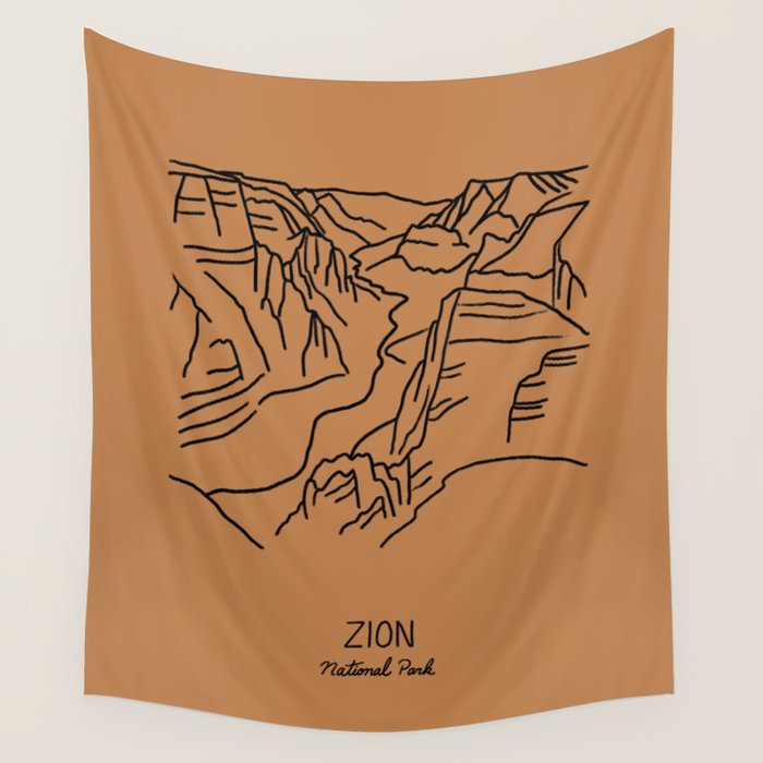 Zion National Park Wall Tapestry Gallery Image 1