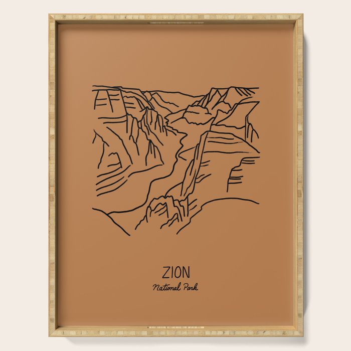 Zion National Park Serving Tray Gallery Image 1