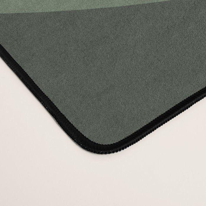 Geometric Lines Rainbow Abstract 5 in Forest Sage Green Desk Mat Gallery Image 4