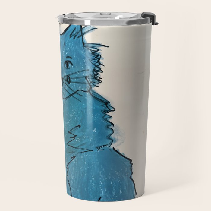 Feline Blue Travel Mug Gallery Image 2
