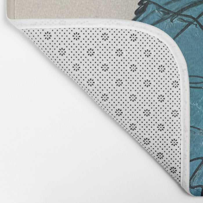 Feline Blue Bath Mat Gallery Image 2