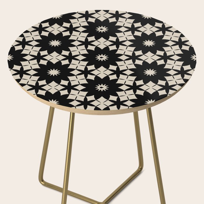 Intricate Geometric Floral Pattern Side Table Gallery Image 2
