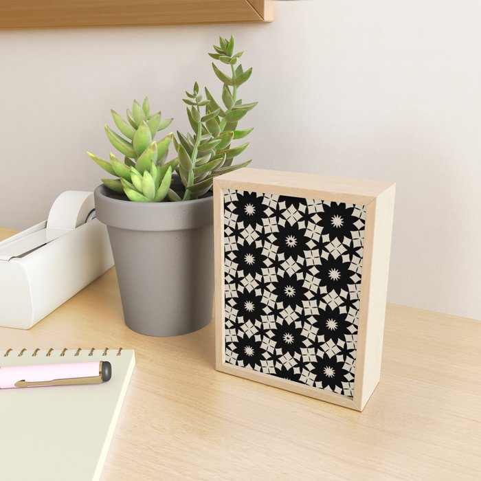 Intricate Geometric Floral Pattern Mini Art Print Gallery Image 2