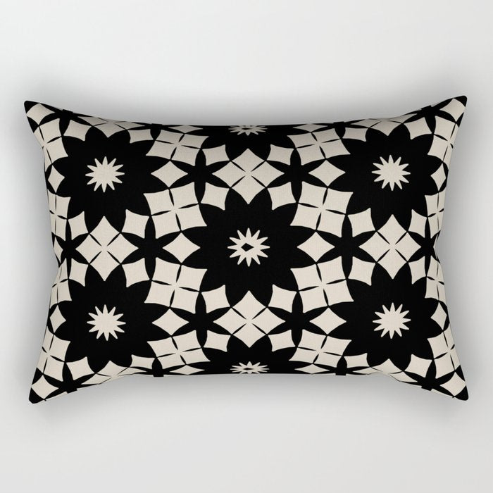 Intricate Geometric Floral Pattern Rectangular Pillow Gallery Image 1