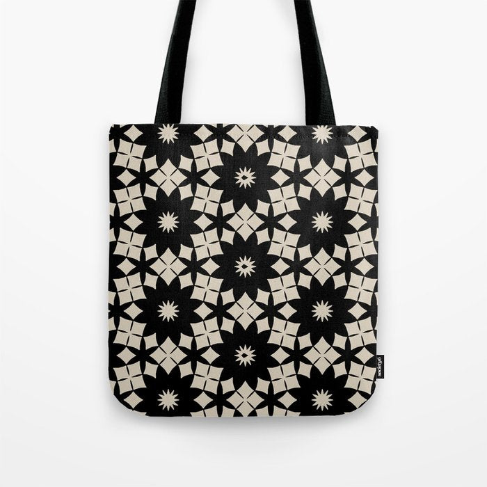 Intricate Geometric Floral Pattern Tote Bag Gallery Image 1