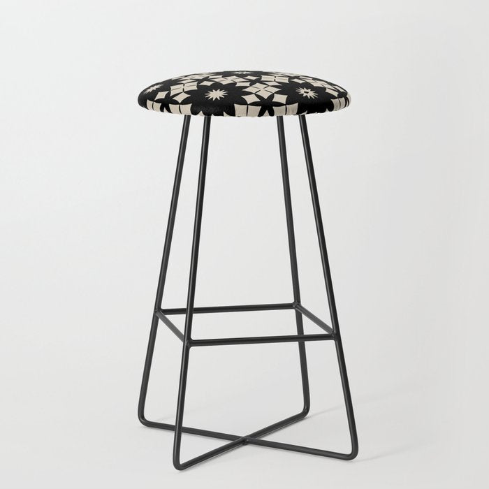 Intricate Geometric Floral Pattern Stool Gallery Image 1