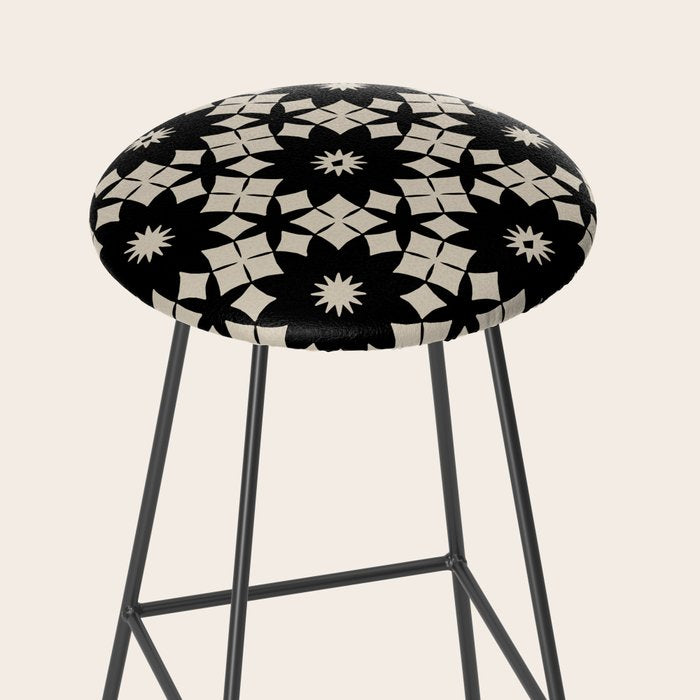 Intricate Geometric Floral Pattern Stool Gallery Image 2