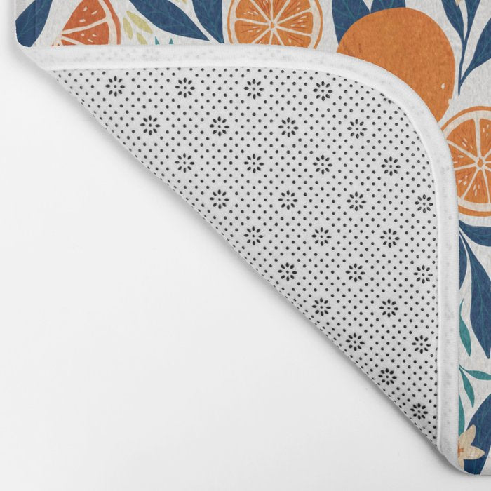 Citrus Fruits - Blue and Orange Bath Mat Gallery Image 2