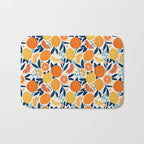 Citrus Fruits - Blue and Orange Bath Mat Gallery Image 1