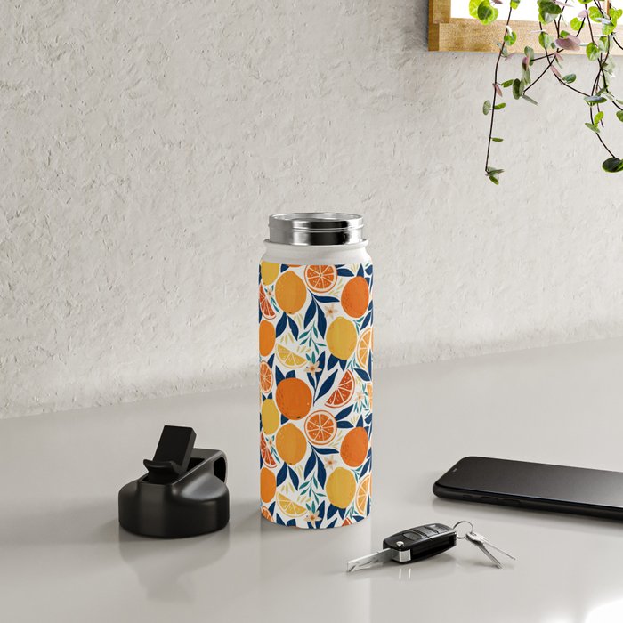 Citrus Fruits - Blue and Orange Water Bottle Gallery Image 4