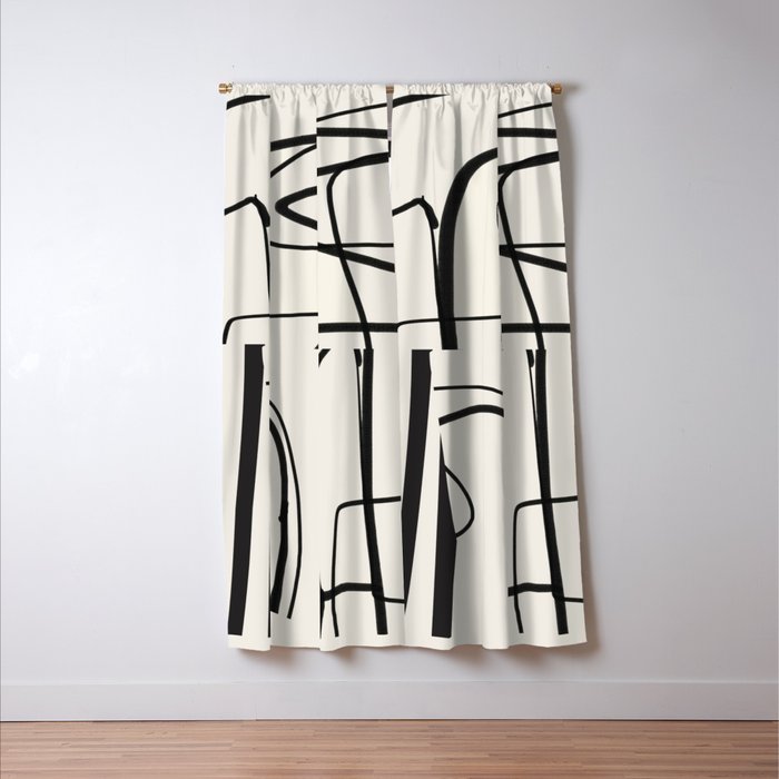 Abstract line art 18 Window Curtain Gallery Image 3