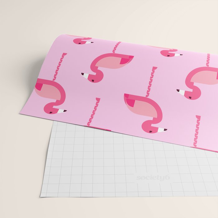 Geometric flamingo Wrapping Paper Gallery Image 2