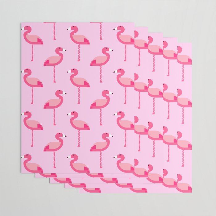 Geometric flamingo Wrapping Paper Gallery Image 3