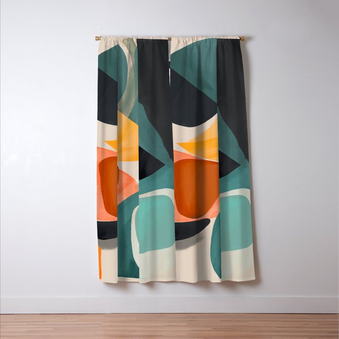 Modern Abstract Art 146 Window Curtain Gallery Image 3