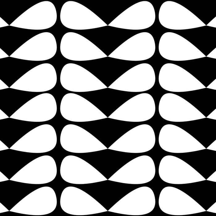 Mod Leaves Mid Century Modern Abstract Pattern in White and Black Coffee Mug Gallery Image 2