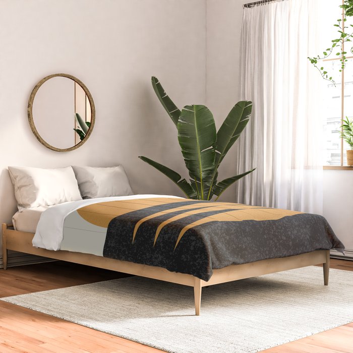 Sunset Geometric Midcentury style Comforter Gallery Image 2