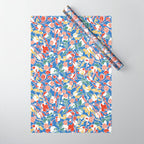 Wild colorful flowery meadow B Wrapping Paper Gallery Image 1