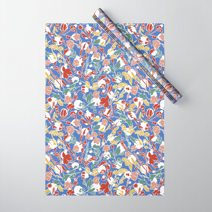 Wild colorful flowery meadow B Wrapping Paper Gallery Image 1