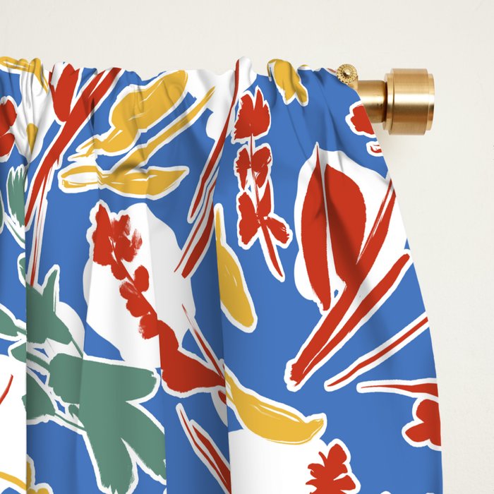 Wild colorful flowery meadow B Window Curtain Gallery Image 2