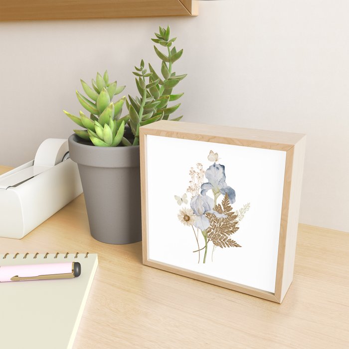 Soft Nature Floral and Butterflies Mini Art Print Gallery Image 2