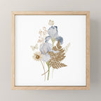 Soft Nature Floral and Butterflies Mini Art Print Gallery Image 1