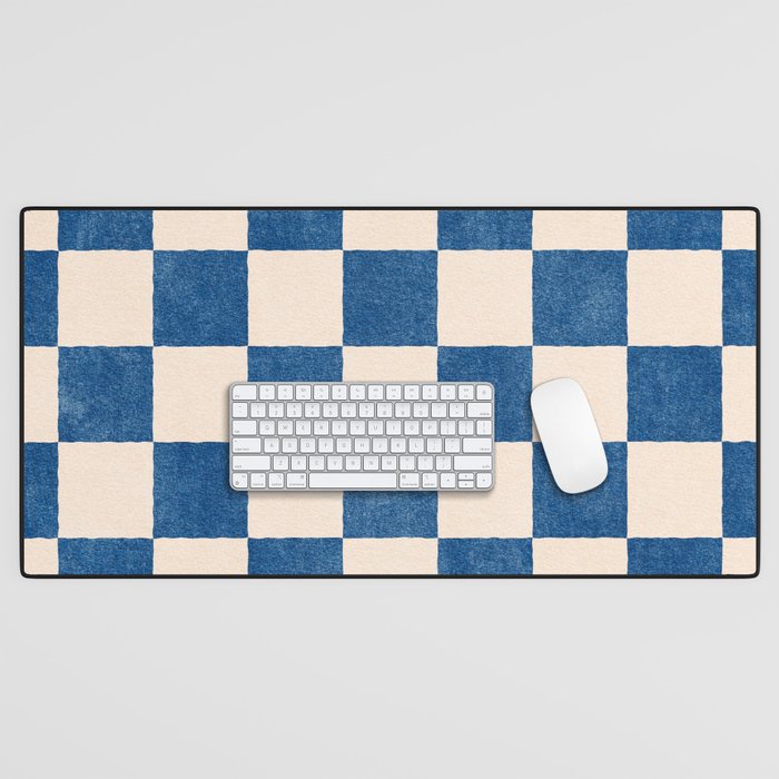 CHECKER - 001 - Cobalt Desk Mat Gallery Image 1