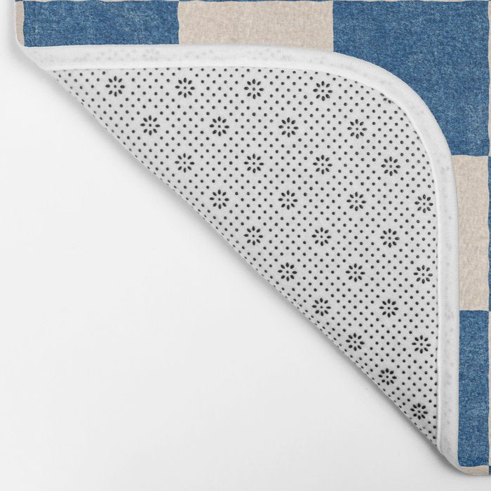 CHECKER - 001 - Cobalt Bath Mat Gallery Image 2
