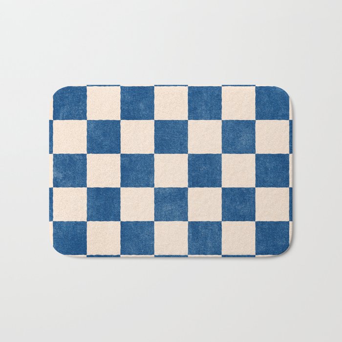 CHECKER - 001 - Cobalt Bath Mat Gallery Image 1