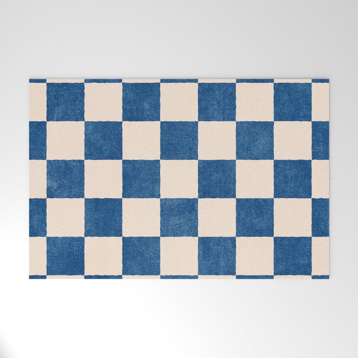 CHECKER - 001 - Cobalt Welcome Mat Gallery Image 1