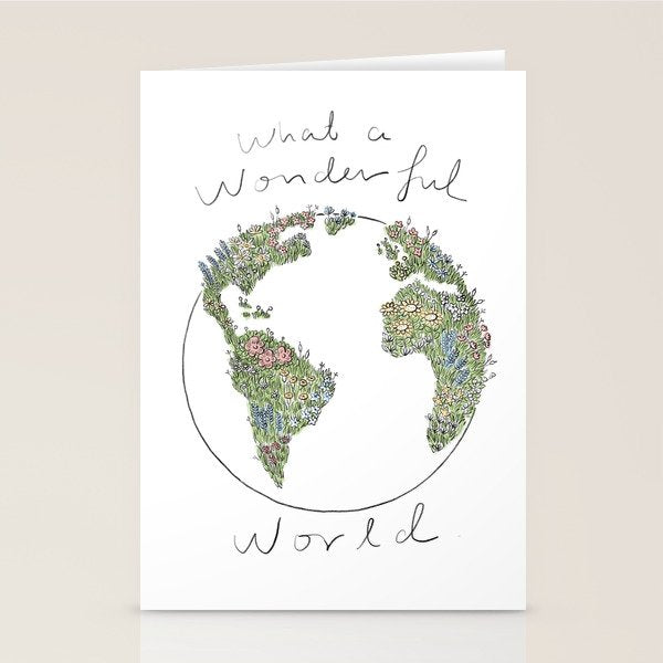 What a Wonderful World Stationery Card Gallery Image 2