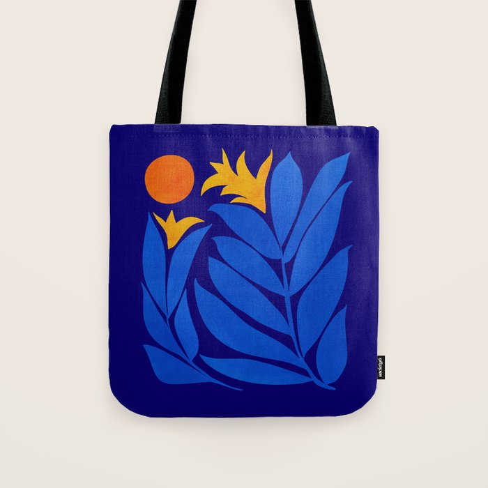Community Garden At Night / Pop Botanical Tote Bag Gallery Image 1